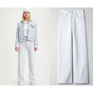 NWT Levi's Ribcage Wide Legs High Waisted Retro Y2K Denim Jeans Size: 27x32
